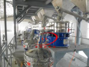振動篩在碳酸鈣漿料使用現場！